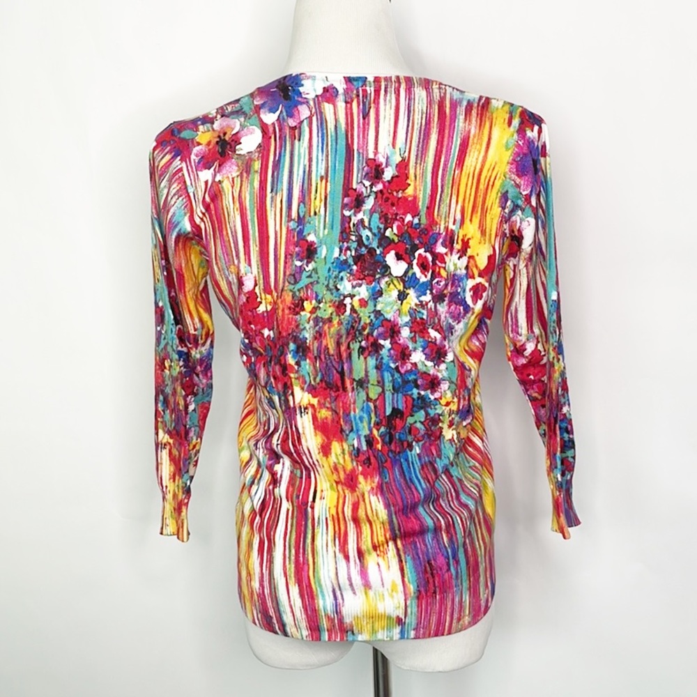 Joseph A. Colorful Button Up Cardigan (M) - Picture 5 of 8